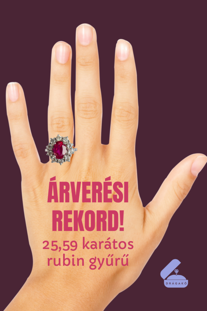 rubin gyűrű árverési rekord